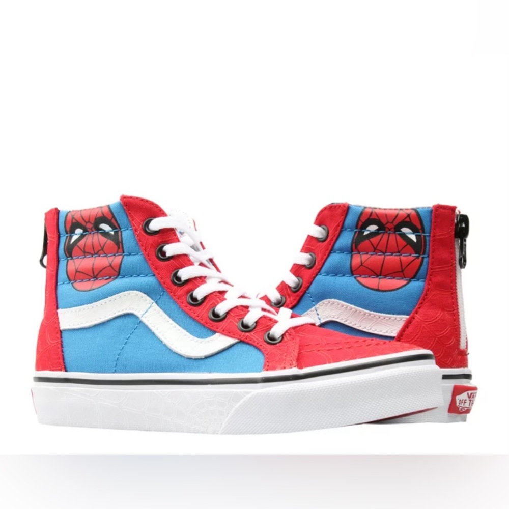 Vans Sk8-Hi Zip Marvel Spider-Man Kids High Top Sneakers Size 1